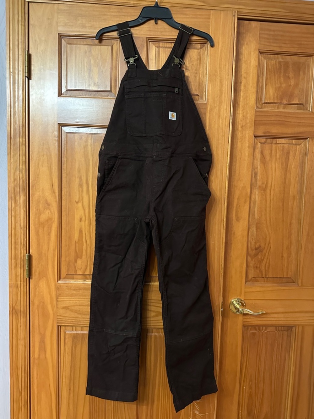 Carhartt Brown Utility Duck Canvas Bib Overalls